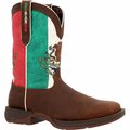 Durango Rebel by Steel Toe Mexico Flag Western Boot, SANDY BROWN/MEXICO FLAG, W, Size 7 DDB0431
